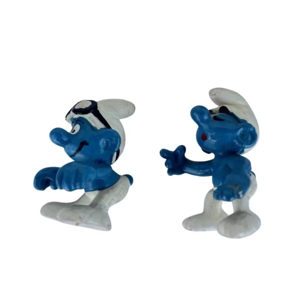 Smurfs Vintage Figure set of 8 Peyo Schleich Bully
